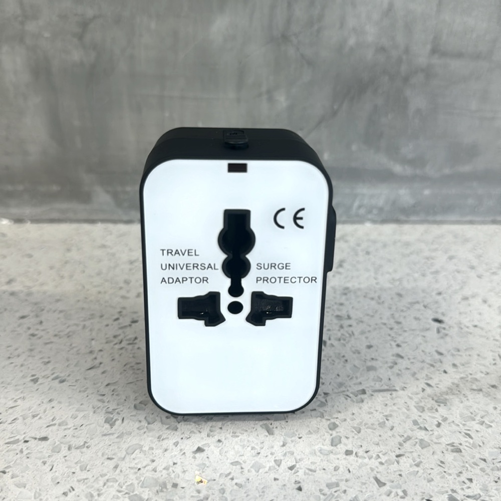 Universal Travel Adapter with built in surge protector.